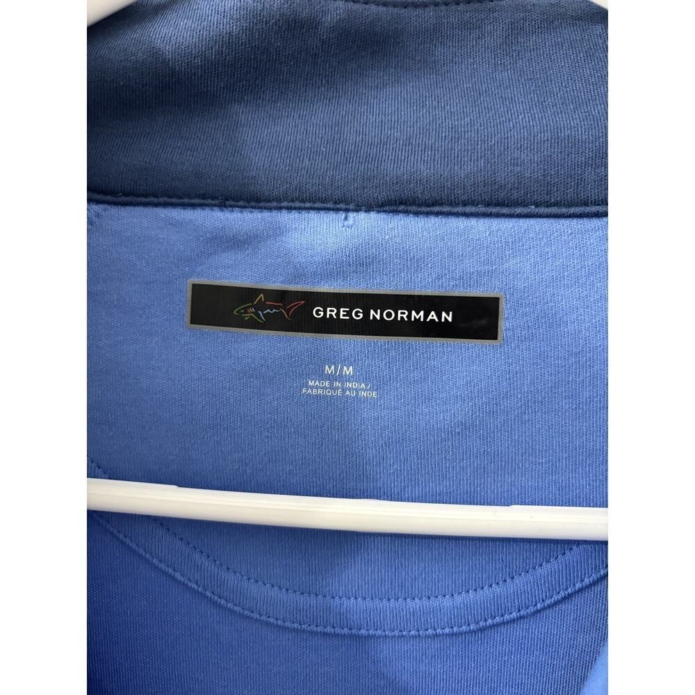 Greg Norman Pullover Sweatshirt Mens M Blue Long Sleeve 1/4 Zip - Picture 8 of 12